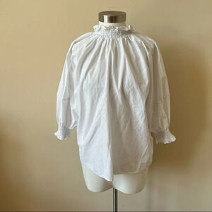 ASOS woven smocked neck and cuff top 5208